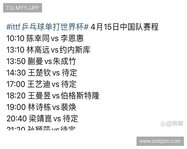 晋级赛程表：各队最新对阵安排与关键场次分析